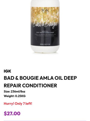Bad and Bougie Amla Oil Deep Repair Conditioner 235ml like new