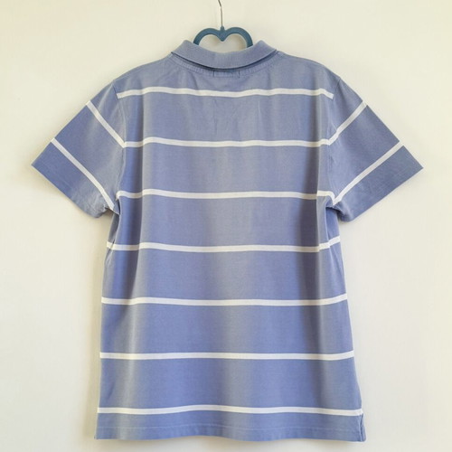Calvin Klein men's polo shirt like new, blue striped, cotton