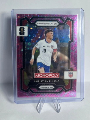 2026 Prizm Monopoly Christian Pulisic Pink Stars Sparkle SSP #47 κάρτα USA