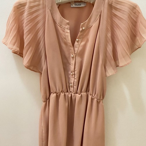 Toi&Moi short-sleeve blouse top size Large like new, pink