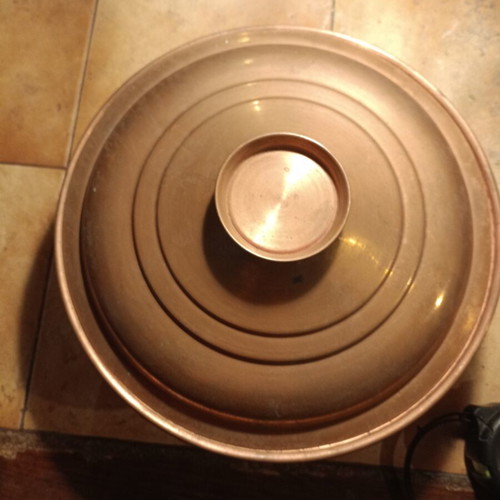 Traditional copper cooking pot new, heirloom