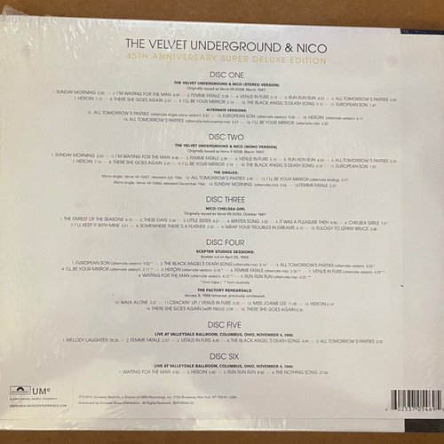 The Velvet Underground & Nico 45th Anniversary Super Deluxe Box Set CD like new