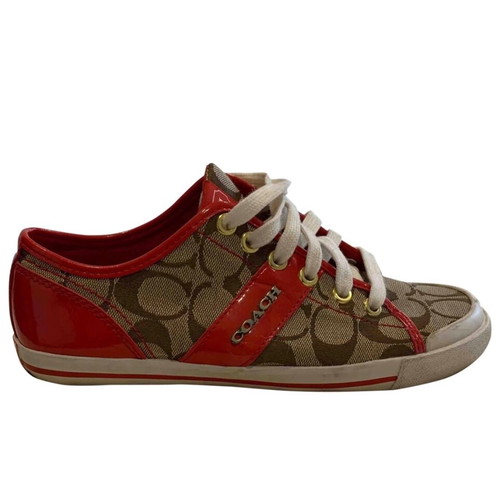 Coach trainers used, size 38, orange and red