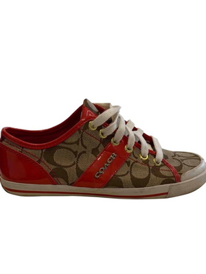 Coach trainers used, size 38, orange and red