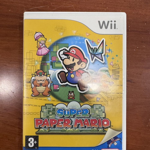 Super Paper Mario Wii game used, complete with manual