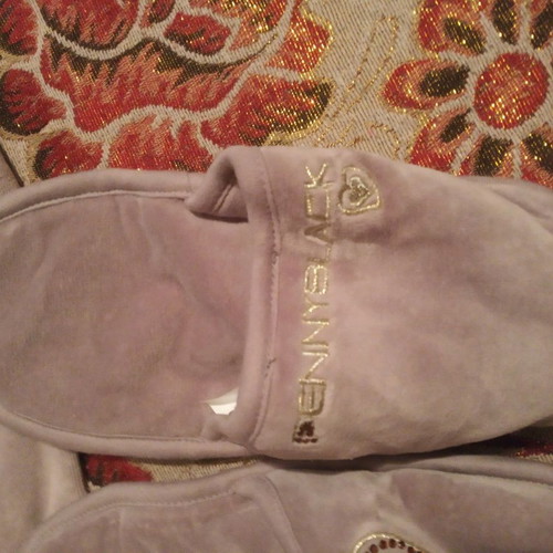 Branded velvet slippers new, gray, size 38