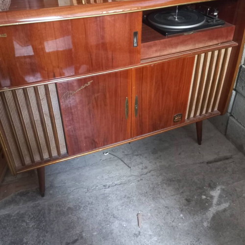 Vintage ραδιοπικάπ κονσόλα μεταχειρισμένη, δεκαετίας '50-'60, ξύλινη