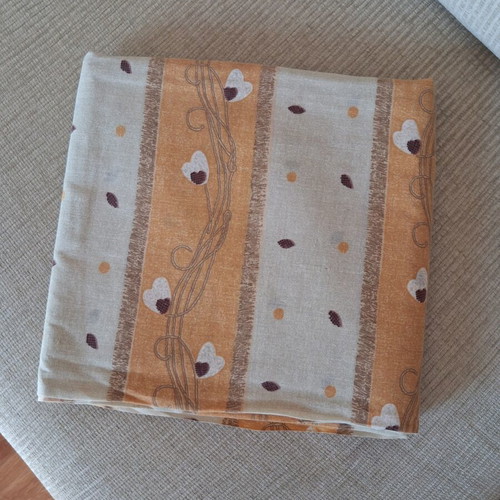 Double bed sheet with earth tones, new