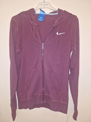 Nike hoodie jacket used, size M, burgundy