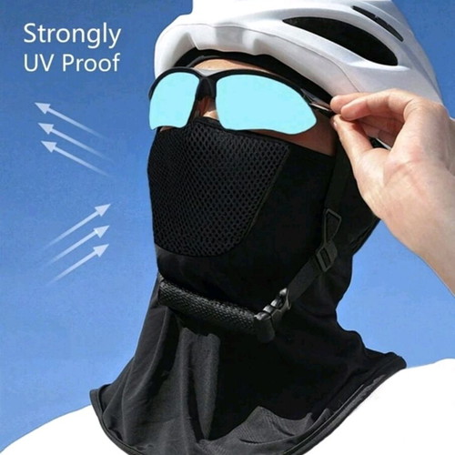 Balaclava mask, protective for motorcycle, ski, bicycle, black, size L