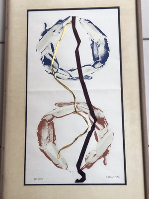 Painting Giorgos Lazogkas silk screen print like new 26x50 numbered