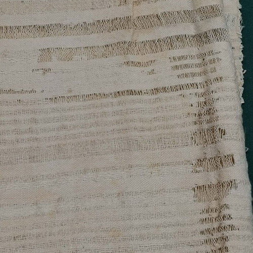 Wool woven bed sheet used, from 1930 era