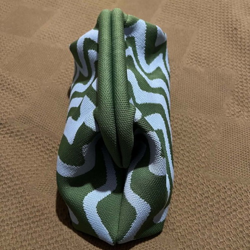 Knit clutch bag Shein new, blue and green