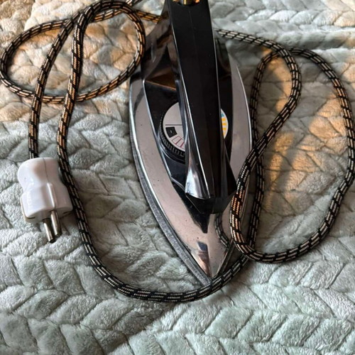 Electric iron used, functional retro