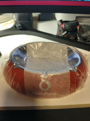 Vodafone metal ashtray new