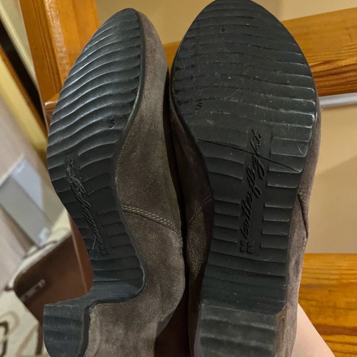 Hogl women's heeled shoes gray like new, genuine leather