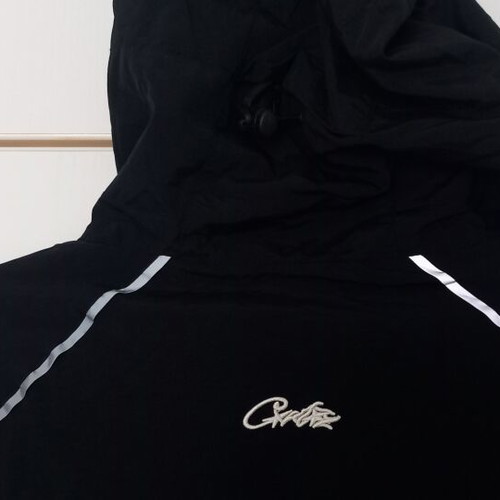 Corteiz Alcatraz windbreaker jacket black and white, size M