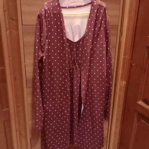 Maternity nightgown with robe like new, purple, size L