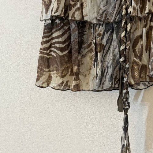 Paranoia Y2K midi leopard skirt like new, XS/S