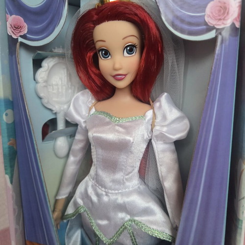 Disney Store Ariel Doll Set with Classic and Wedding Ariel