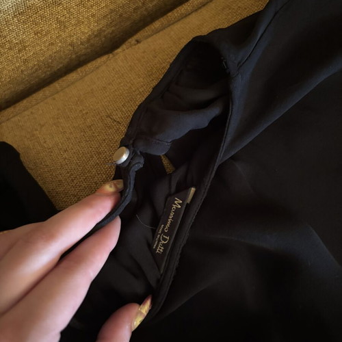 Linen shirt used, black with silver details, Massimo Dutti, size S