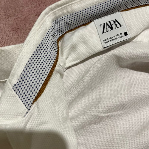 Zara men's long-sleeve shirt size S like new, white
