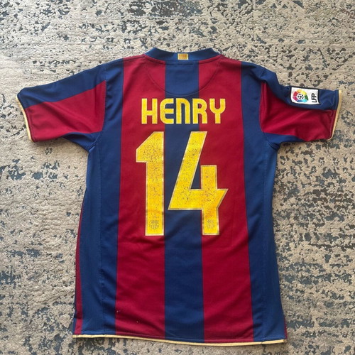 Barcelona 2007/08 Henry jersey used, kids XL