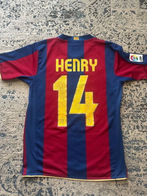 Barcelona 2007/08 Henry jersey used, kids XL