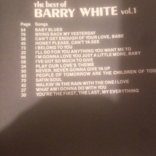 Barry White The Best Of 1975 Original Sheet Music songbook like new