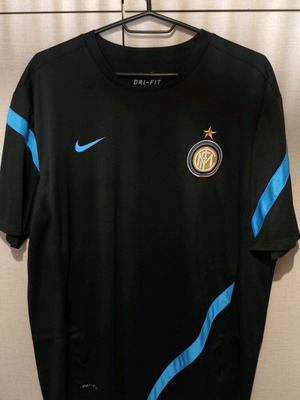 Nike Dri-FIT Inter Milan 2011/12 προπονητική φανέλα σε μαύρο, μέγεθος XL