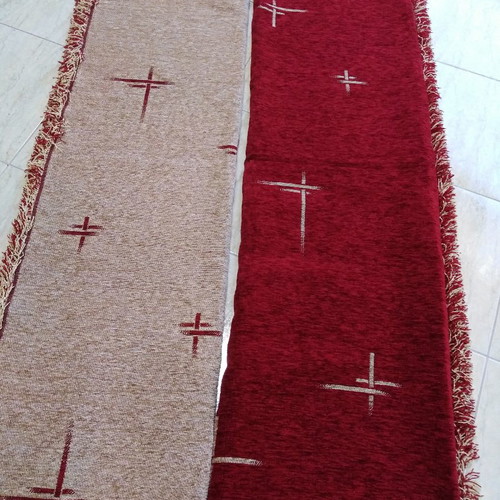 Throw blankets set two-piece burgundy and gold beige