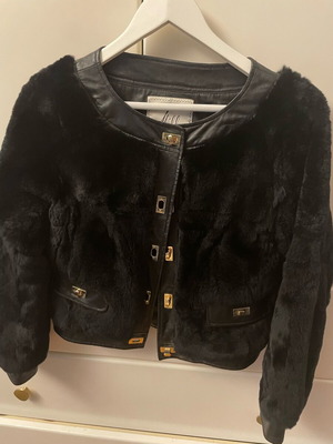 Milky of New York fur jacket new, black, size S
