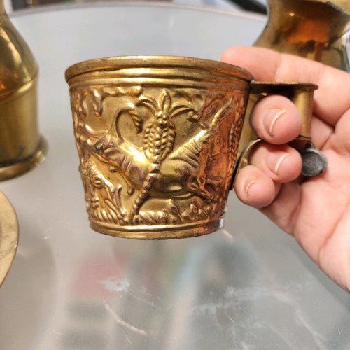 Brass decorative items used, pack of 4 pieces