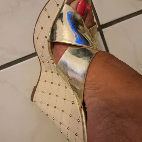 Mules platform Fred like new, gold color, size 36