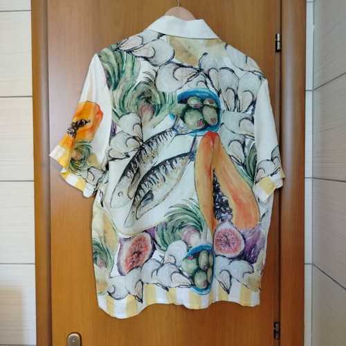 Karavan linen shirt like new, colorful, cool and comfortable