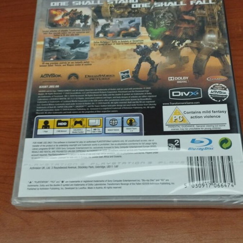 Transformers Revenge Of The Fallen PlayStation 3 sealed new