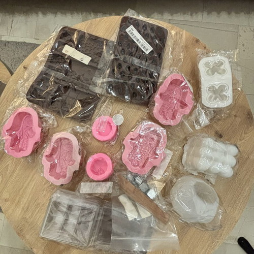 Complete Set of 13 Silicone Molds and Tools for Candles and Soaps new