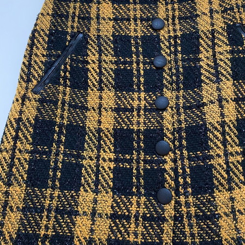 Access coat and skirt set like new, black and yellow