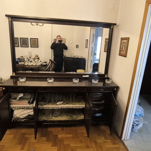 Buffet with mirror like new, made in 1970