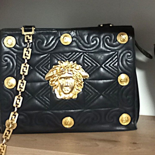 Gianni Versace Couture Medusa leather shoulder bag used