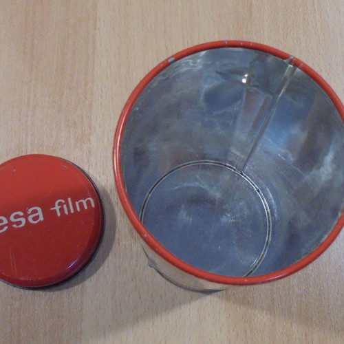 Tesa Film old promotional tin tape box used