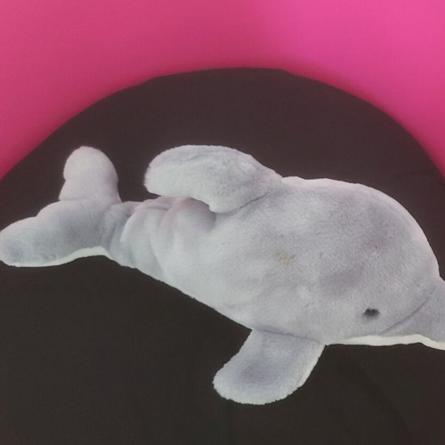 Plush dolphin used, length 42 cm