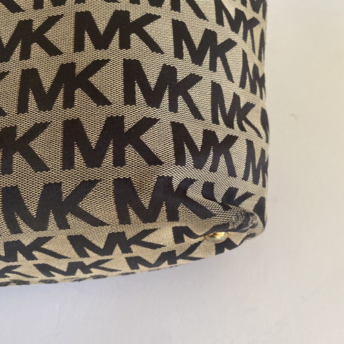 Michael Kors women's bag used, beige and black with MK design