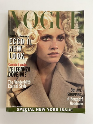 Vogue περιοδικό 1995 vintage με εξώφυλλο Amber Valletta μεταχειρισμένο