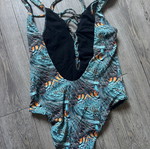 One-piece swimsuit with exotic animal print like new, size M