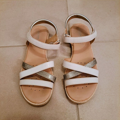 Geox Karly anatomical white sandals, size 36