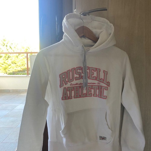 Russel Athletic hoodie used, size S, white