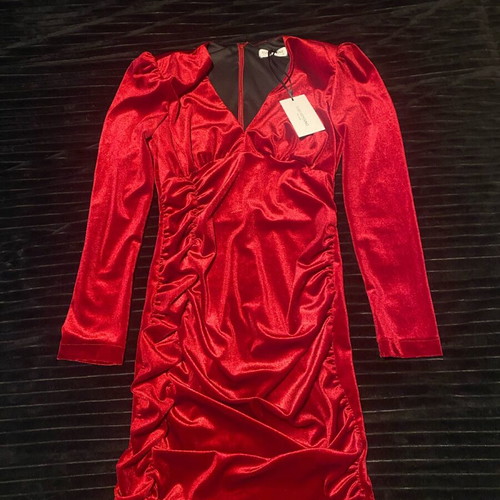 Forever Young red velvet dress new, small