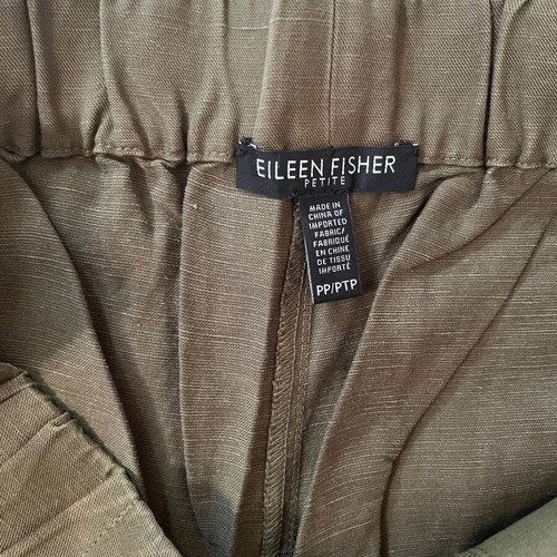 Eileen Fisher Petite Pants like new, Tencel and linen khaki