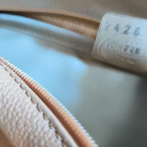 Longchamp crossbody bag used, dark beige pecan leather